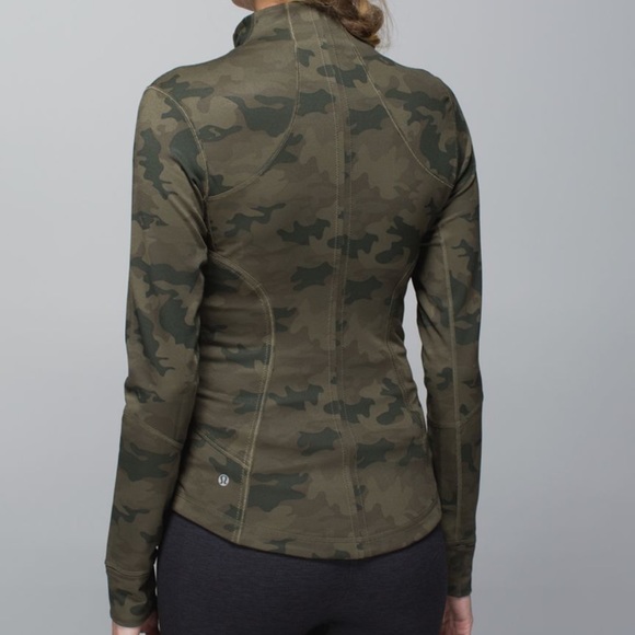 Lululemon NWT Forme Jacket *Cuffins | Savasana Camo 20cm Fatigue Green - Picture 2 of 12